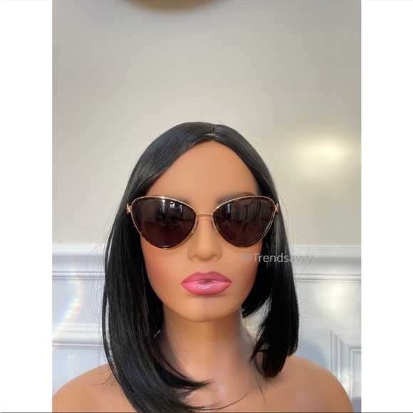 Moschino 57mm Cat Eye Sunglasses Havana Gold Green Lens NWT main image 8